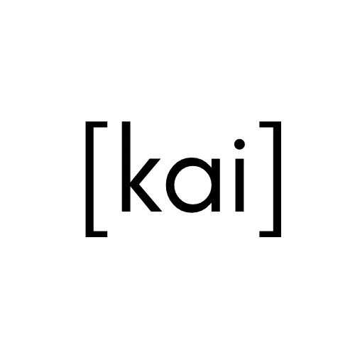 Logo featuring the word "kai" in lowercase, enclosed in square brackets, with a minimalist black font on a white background.