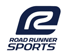 Logo of Road Runner Sports featuring a stylized "R" above the company name in dark blue font.